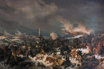 古典的 Painting - ベレジナ川を渡る ピーター・フォン・ヘスの軍事戦争